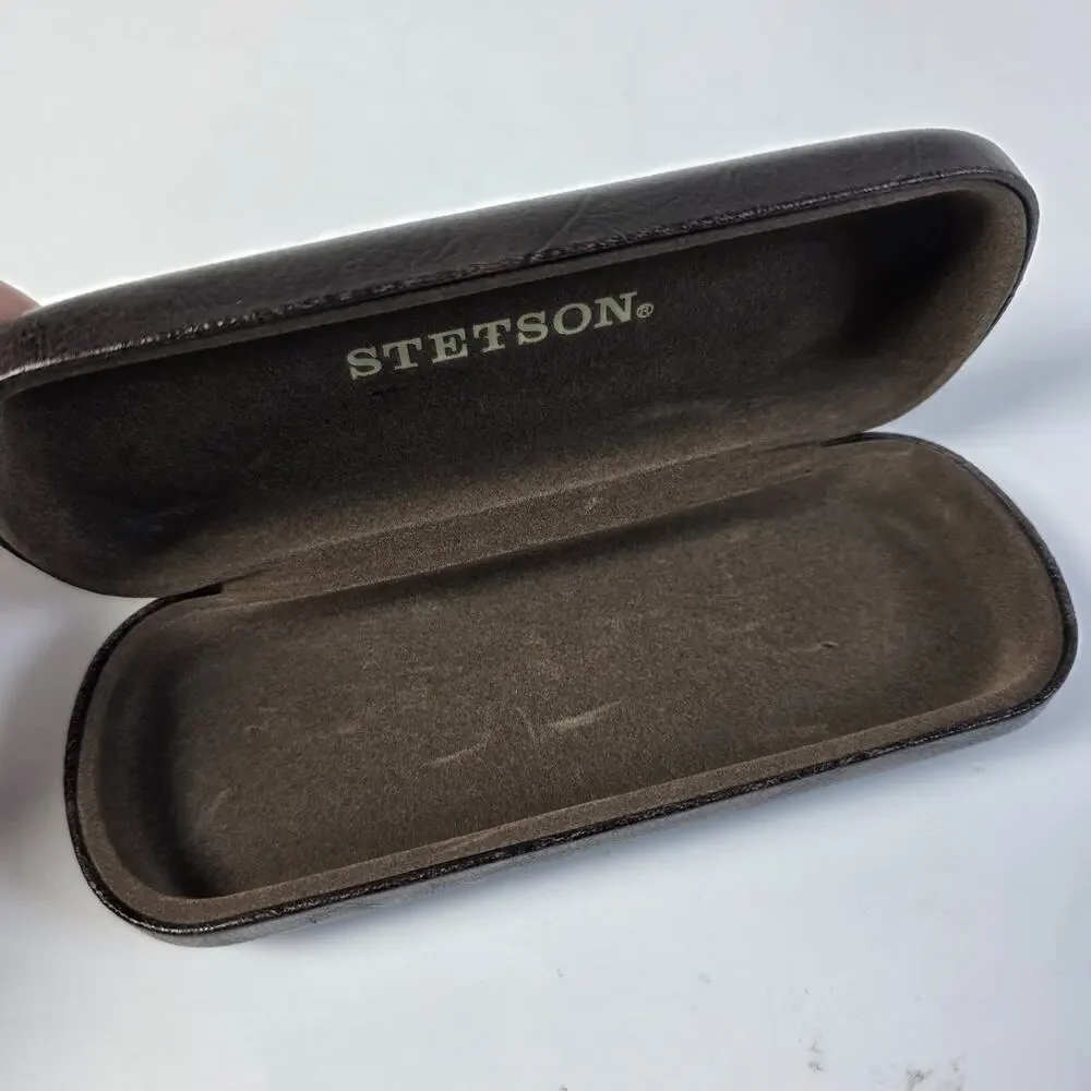Stetson Eyeglasses Sunglasses Hard Case Brown Clamshell Replacement Case Only